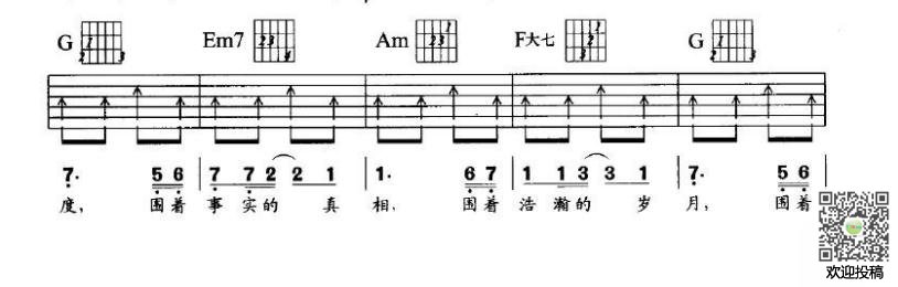 长城吉他谱第1图