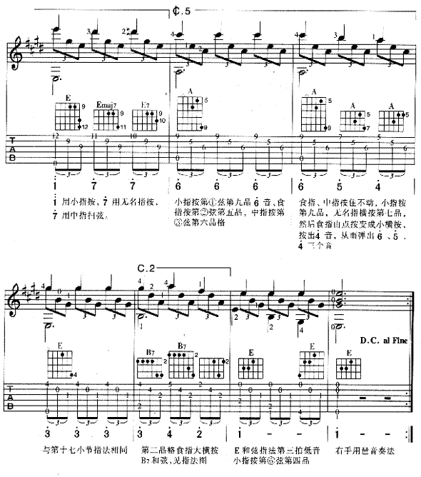 古典吉他六线谱第3图