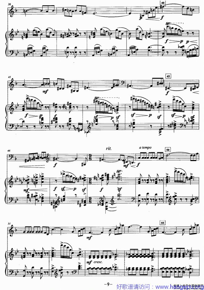 奏鸣曲(二)(圆号+钢琴)P3歌谱