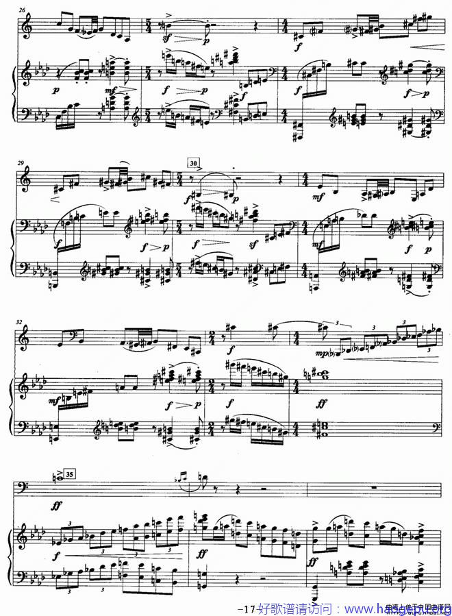 奏鸣曲(四)(圆号+钢琴)P3歌谱